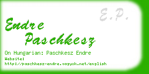 endre paschkesz business card